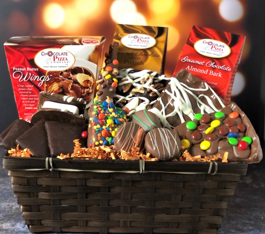Chocolate birthday gift basket/ gift basket with chocolates/ gift