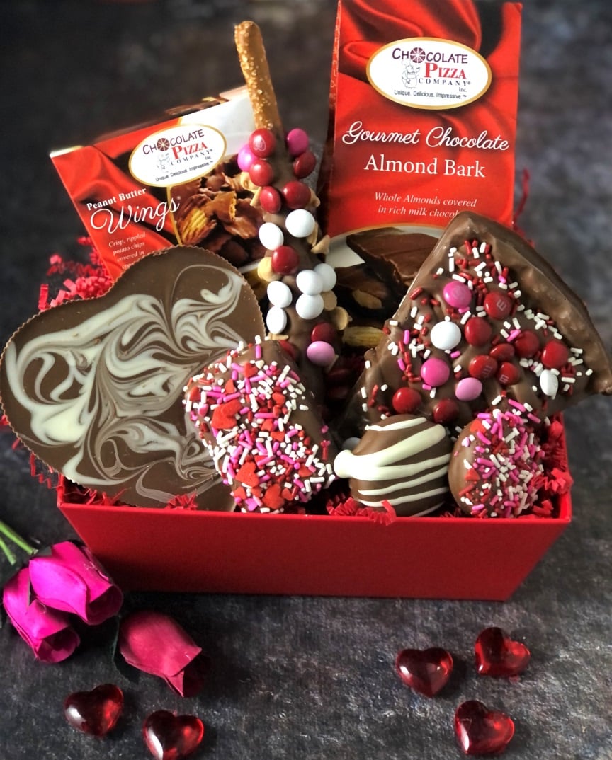 864px x 1074px - Valentine's Surprise Gift Basket - Chocolate Basket