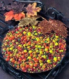 Autumn colors mark this Chocolate Pizza