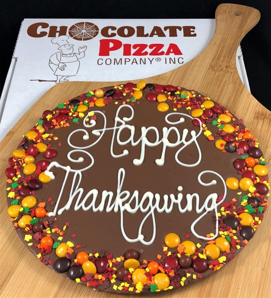 Happy Thanksgiving Chocolate Pizza Turkey Day Dessert