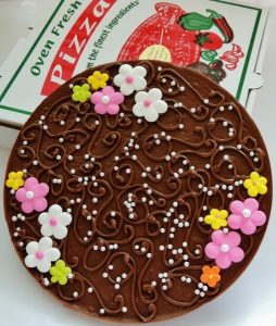 just for her chocolate pizza