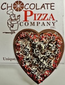 cookie heart chocolate pizza