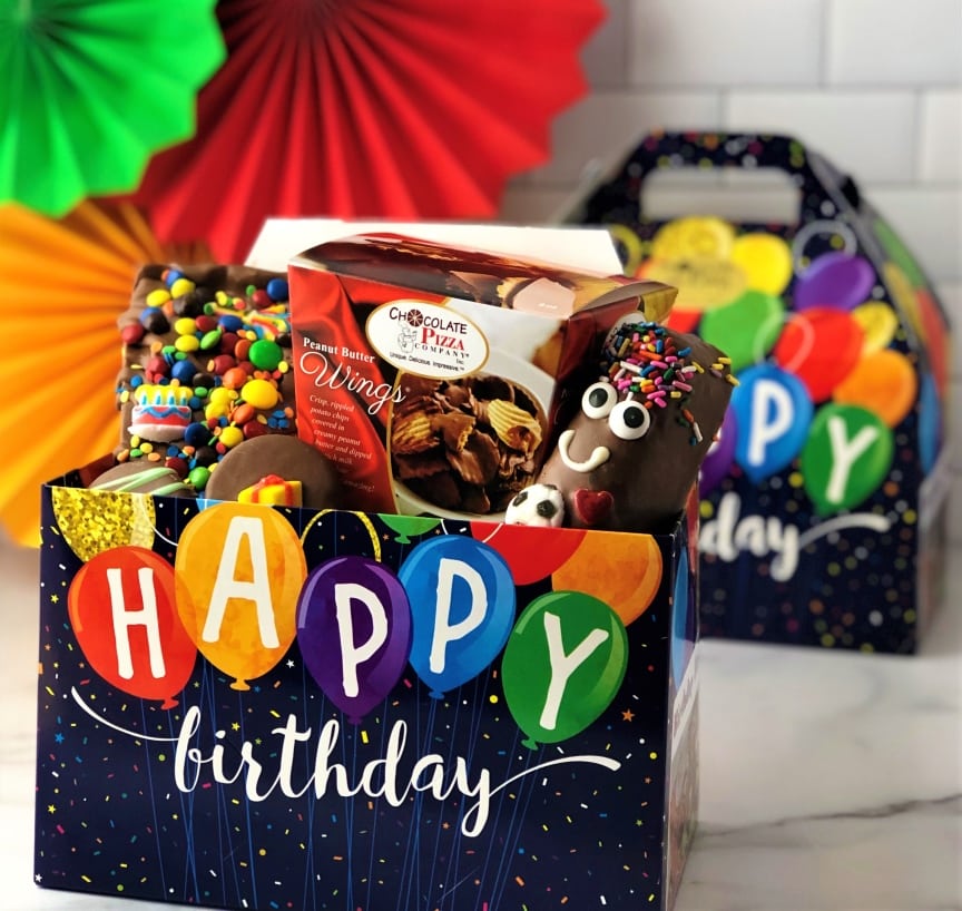 happy birthday chocolate baskets
