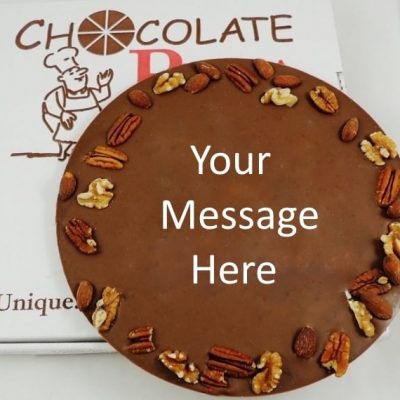 customized chocolate pizza