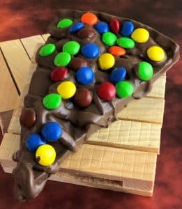 Chocolate Pizza Slice with Candy Toppings - 6 Oz.