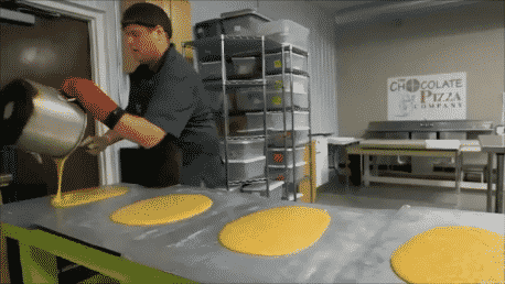 Ryan pouring toffee