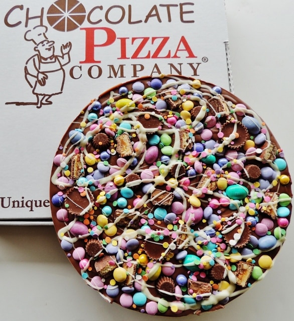 Easter chocolate pizza colorful candy