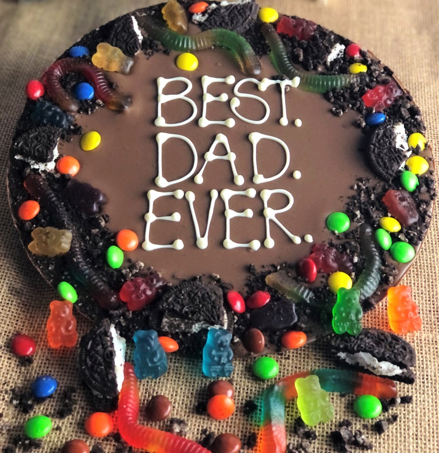 Xxxx Com Com Com 16 - Gifts for Dad | Best Dad Ever Chocolate Pizza with colorful candies