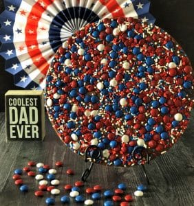 chocolate pizza for dad all American