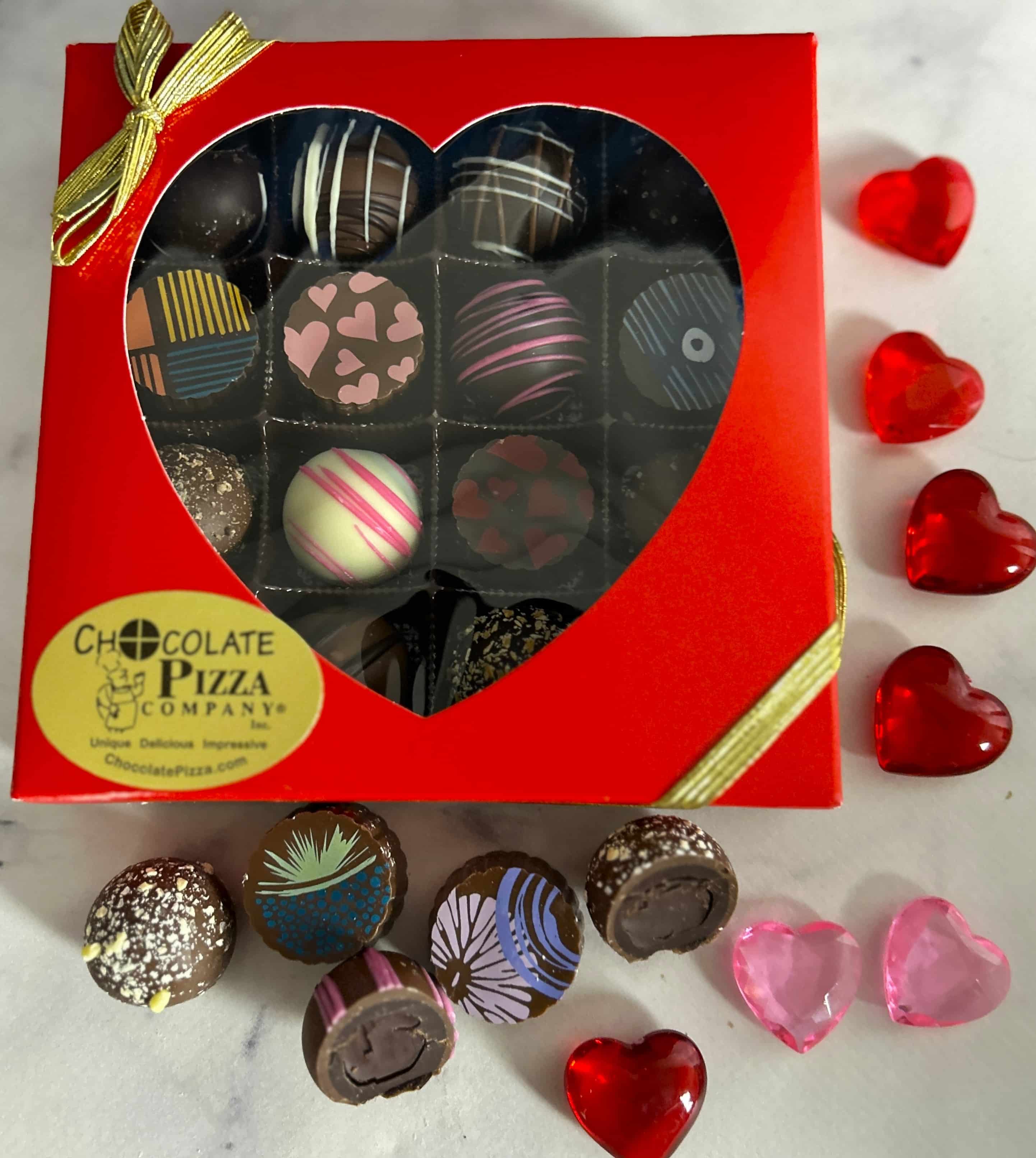 16 assorted truffles red