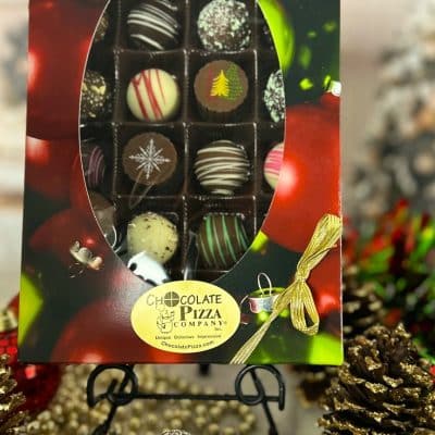 24 assorted truffles in holiday gift box