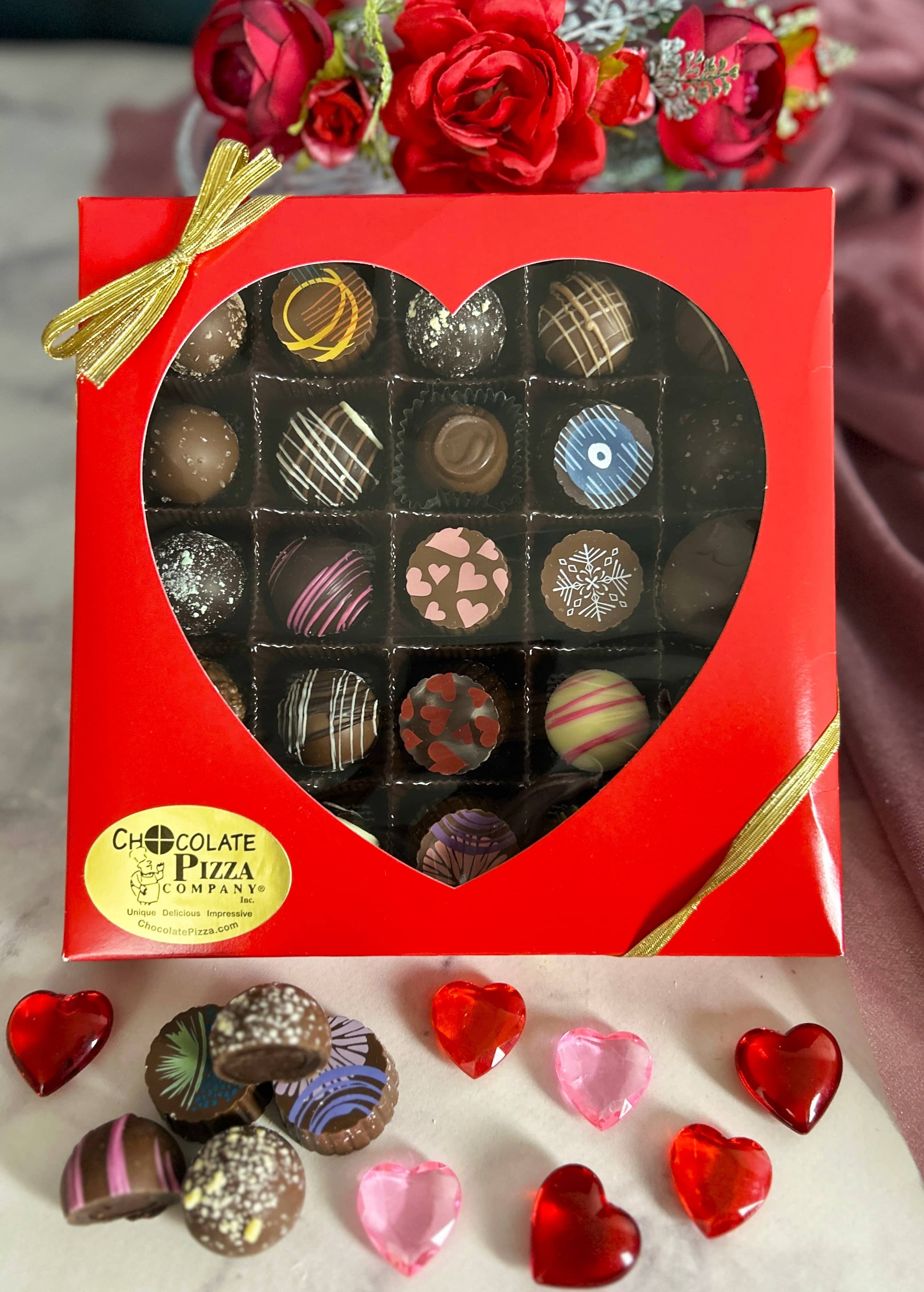 25 assorted truffles red