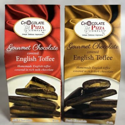 English toffee pieces in 6 ounce boxes