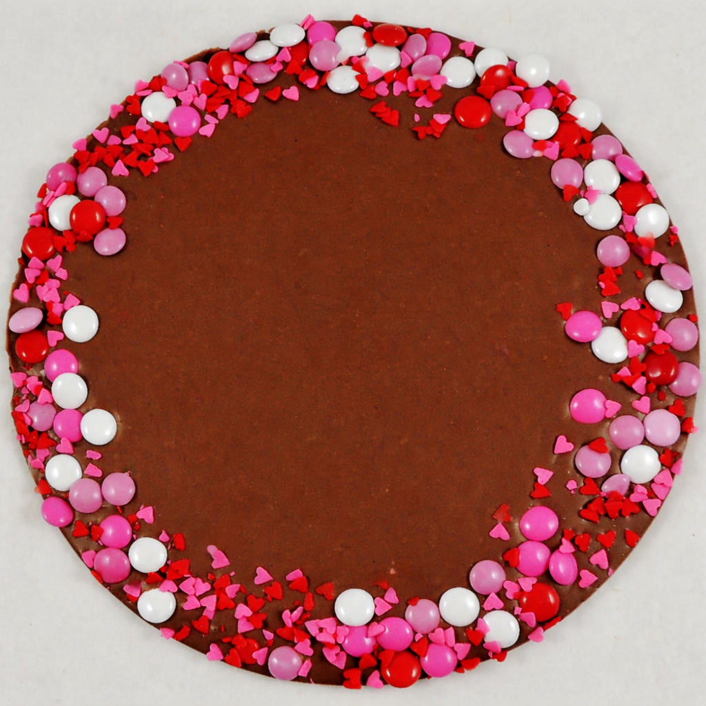 Valentines border milk chocolate