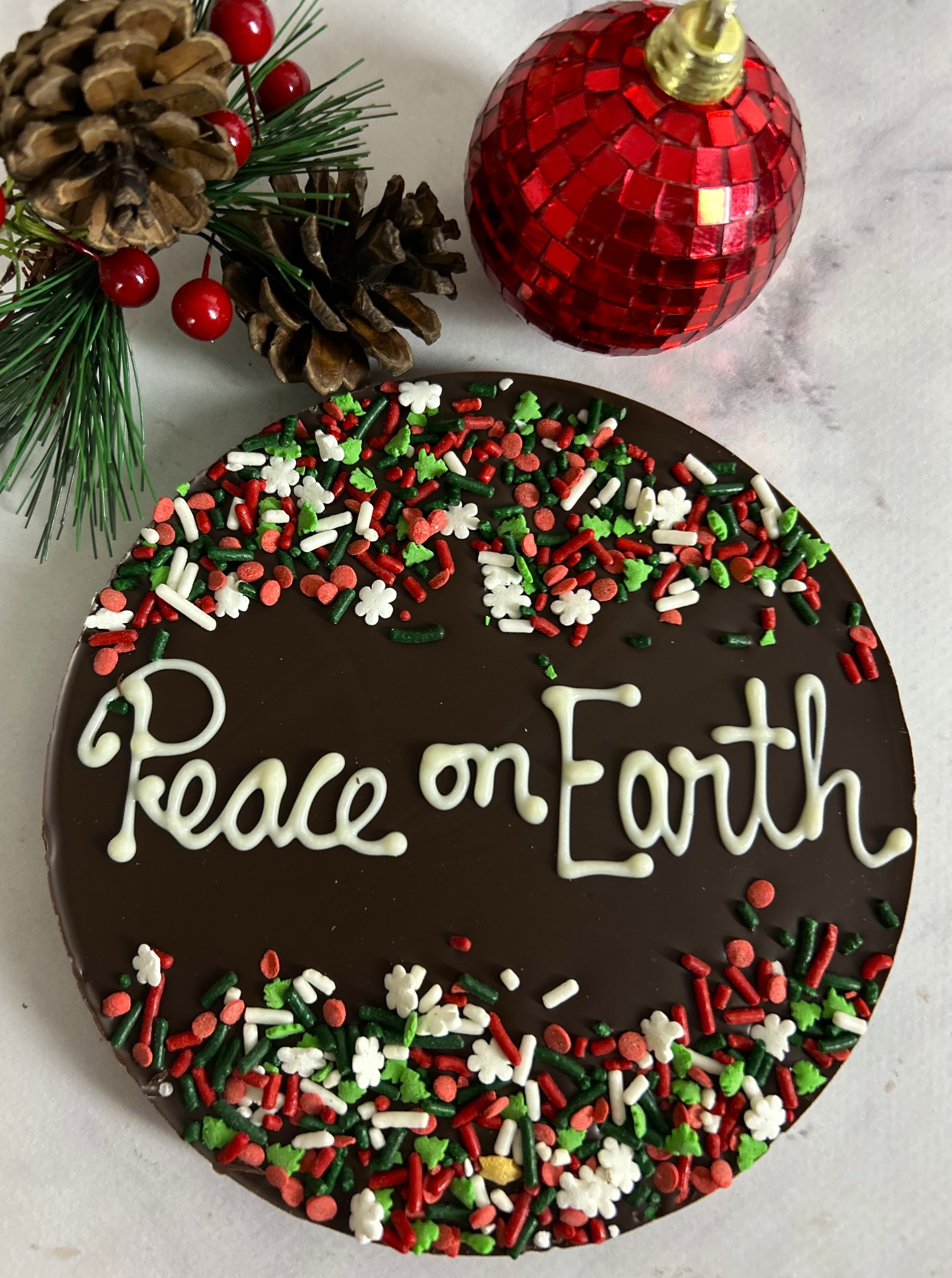 custom ornament peace on