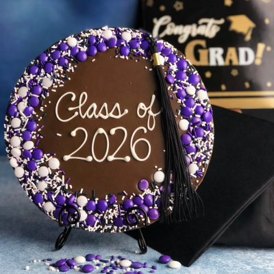 2026 graduation pizza - purple candies