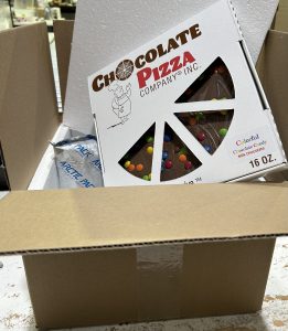 ice shipping box and pizza